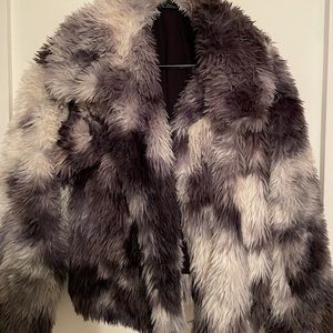 Black and white puffy jacket